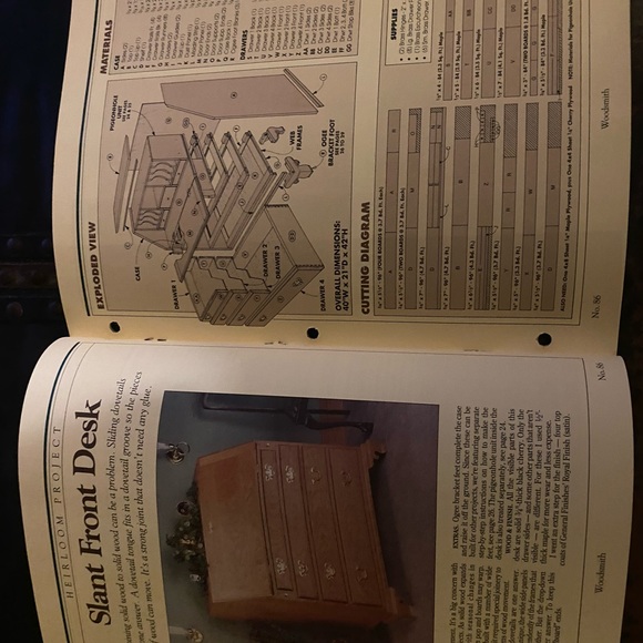 🎉5/$10🎉 Woodsmith magazine vol 15 number 86 April 1993 slant front desk - Picture 9 of 9